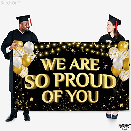 Image of KatchOn, We Are So Proud of You Banner - XtraLarge 72x44 Inch | Graduation Backdrop, Graduation Decorations 2026 | Congratulations Banner, Congratulations Decorations | Grad Party Decorations 2026