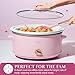 Paris Hilton 6-Quart Manual Slow Cooker, Features Three Settings (Low, High, Warm), Naturally Nonstick and Dishwasher Safe Stoneware Insert, Family Sized Capacity, Pink