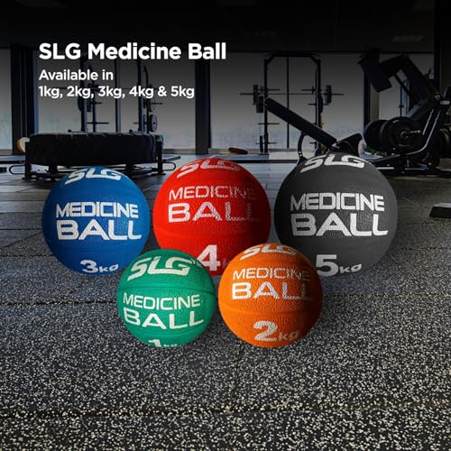 Image of SLG Rubber Medicine /Exercise Ball -Upper & Lower Body Exercises |Fitness Ball for Strength, Balance & Core Workouts| Material:Rubber(Orange, 2 kg)