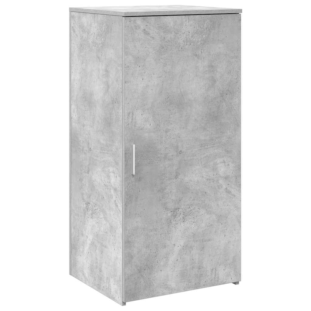 Banco reception grigio cemento 155 x 50 x 103,5 cm con ripiano incorporato e ampio spazio di archiviazione per uffici, mobile da reception con design versatile
