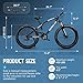 MarKnig 26 inch Fat Tire Mountain Bike with 4 inch Knobby Tires, 21 Speed MTB with Dual Disc Brake for Adults, Anti-Slip Bicycle, Black