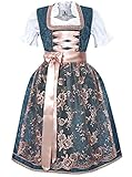 Alpenmärchen Kinderdirndl aus exklusiver Kollektion inkl. Schürze und Bluse ALM-K914 Gr.146