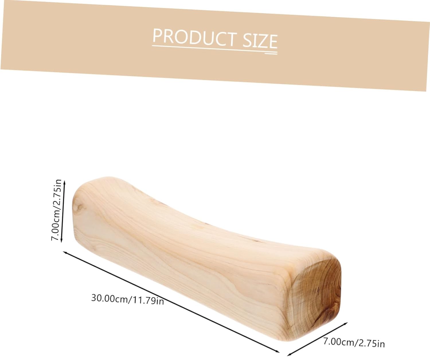 VOSAREA Wooden Sauna Pillow Neck Shoulder Support Small Lumbar Pillow for Daily Use