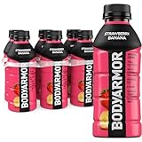 BODYARMOR Sports Drink, Strawberry Banana, Electrolyte Drink Hydration, 16 Fl Oz Bottles (6 Pack), Flavored Coconut Water with B Vitamins & Antioxidants