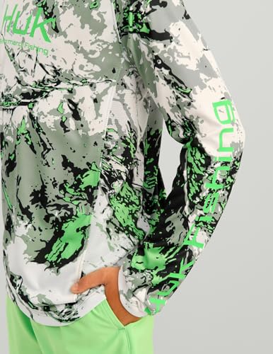 Image of HUK Kids Pursuit Pattern Long Sleeve Shirt, Fishing Shirt for Kids