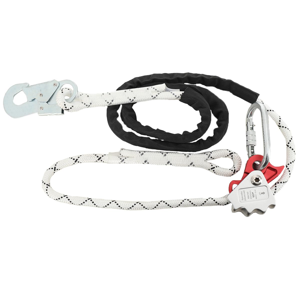 Cordon de positionnement professionnel réglable de 2 m avec réducteur de corde, protection contre les chutes, protection contre les chutes, ceinture de sécurité, dispositif de récupération de