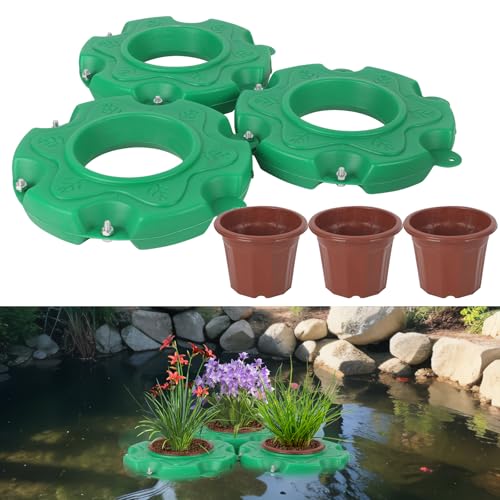Flotador de isla para estanque maceta flotante