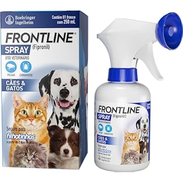 Frontline Antipulgas E Carrapatos Spray Para Cães E Gatos - 250Ml
