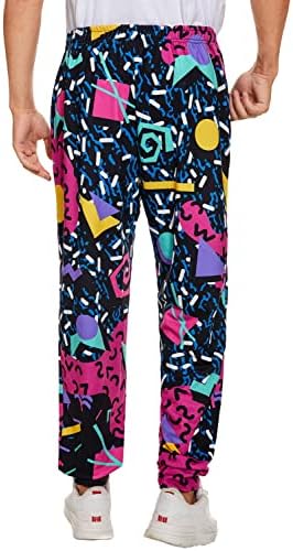 Men's Sweatpants 80s 90s Retro Workout Pants for Men Women Vintage