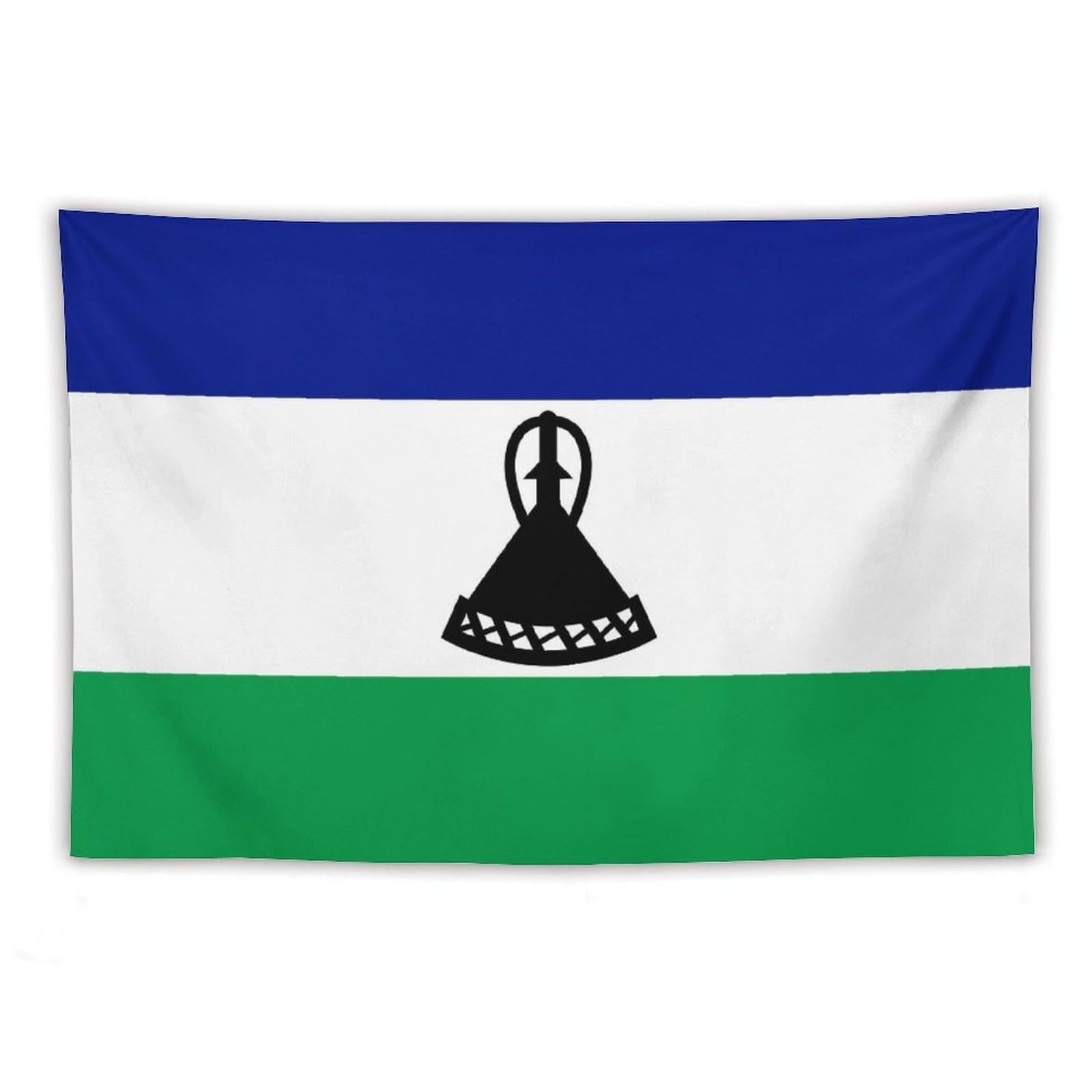 XingFox Lesotho Flag Tapestry Wall Hanging, National Flag Art Wall Decoration Tapestry, For Bedroom Living Room Dorm Home Decoration, 60"x90"
