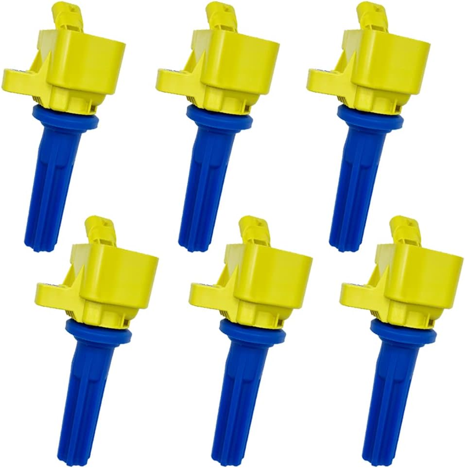 IGNITION COIL 12629472 UF497 SET OF 6 COMPATIBLE WITH Buick Rainier Chevrolet Colorado Trailblazer GMC Canyon Envoy Hummer H3 H3T Isuzu Ascender Saab 9-7X 2.9 3.7 4.2 L4 L5 L6