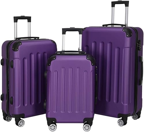 Miniatura 2 de HomVent Juego de equipaje de 3 piezas con ruedas giratorias juego de maletas con bloqueo TSA de carcasa dura adecuado para mujeres hombres viajes 3