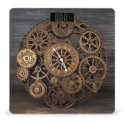 Báscula digital corporal Steampunk Gears Clock de precisión