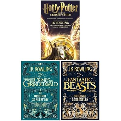 Harry Potter and the Cursed Child Parts One and Two, The Crimes of Grindelwald, Fantastic Beasts and Where to Find Them by J.K. Rowling 3 Books Collection Set