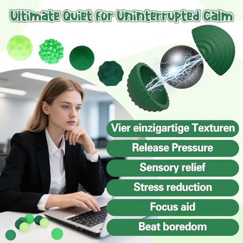 8 Stück Magnetische Fidget Toys, VICTERR Magnetische Sensorik Bälle, Anti-Stress Spielzeug aus Silikon, Fidget Bälle Magnetspiele Anti-Stress Spielzeug für Erwachsene Kinder Stressabbau Grün