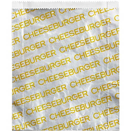 Grease-Proof Food Wrapper 25 PACK Hamburger, Cheeseburger and Sturdy Bags.