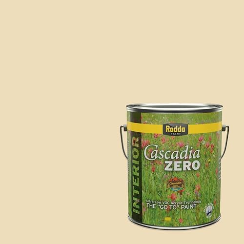 Vista 121 de Rodda Paint CASCADIA ZERO - Pintura e imprimación semibrillante para interiores en uno, cuarto de galón, rodaja de limón Lemon Slice