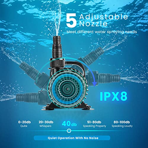 Vivohome Electric 220W 4500Gph Submersible Water Pump For Koi Pond Pool Waterfall Fountains Fish Tank And Aquarium #TOP3
