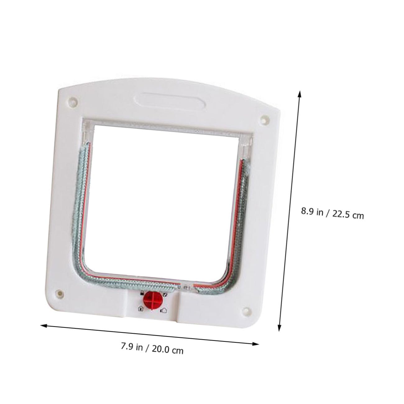 2pièces Chatière Contrôlable pour Chats Et Petits Chiens Porte Entrée Et Sortie pour Animaux Résistante Et Facile à Installer Accès Bidirectionnel pour Maison Blanc Et Marron