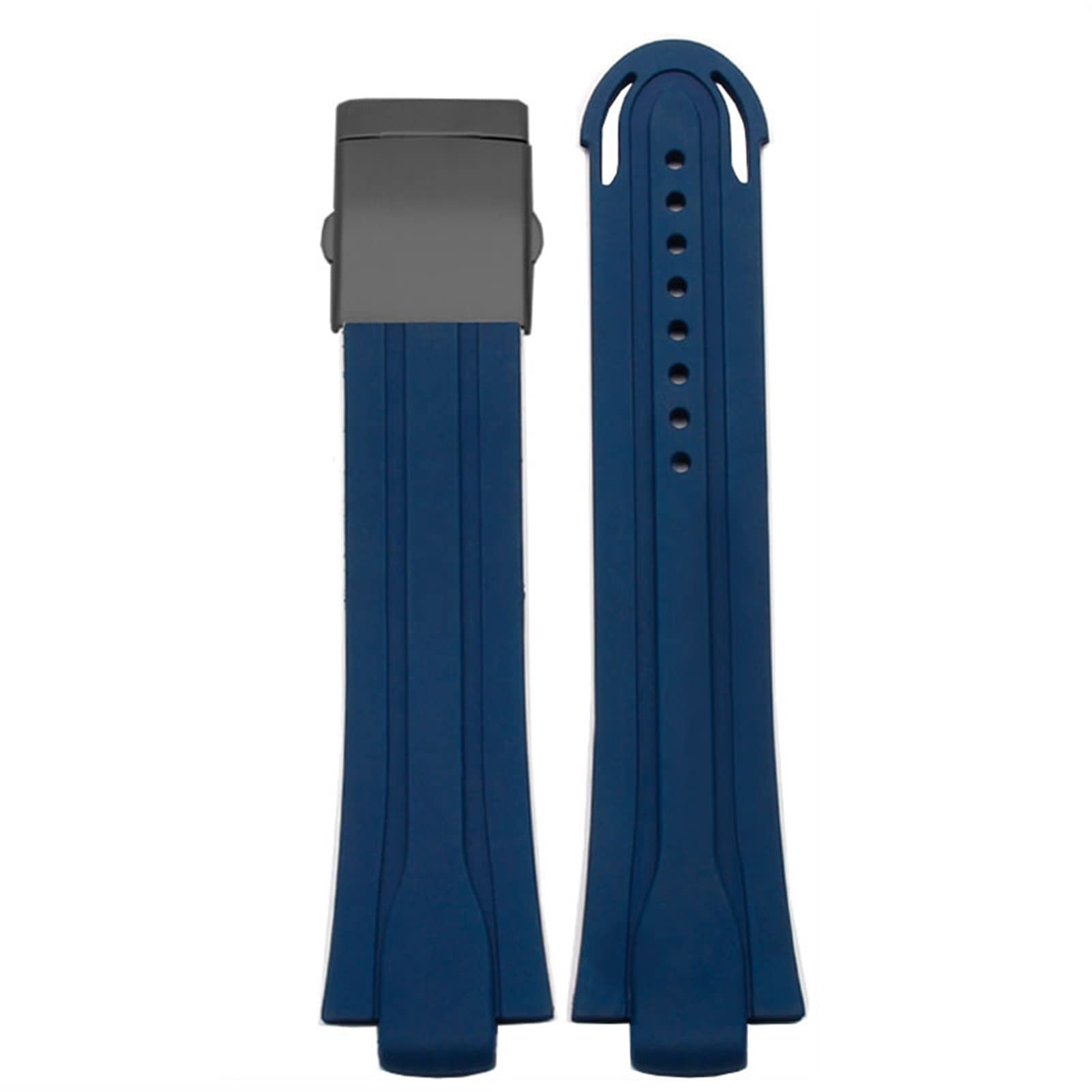 Bracelet montre caoutchouc Oris fermoir pliable résistant à la sueur - 8