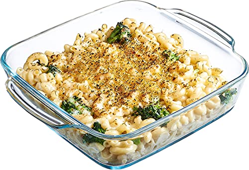 Simax Glass Roaster Dish, Large Square Roaster Pan For Baking And Cooking, Oven And Dishwasher Safe Cookware, 1.5 Quart Casserole Oven Pan #TOP3