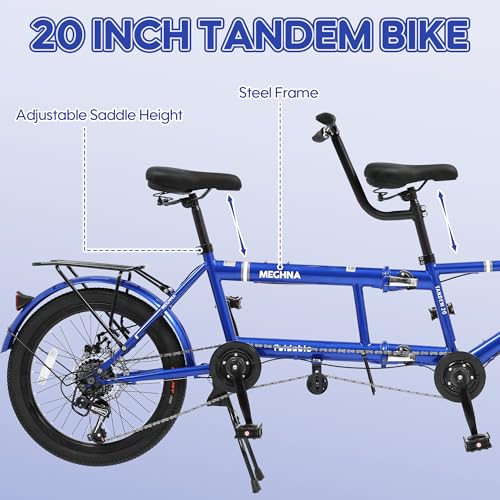 BGGFNZ Foldable Tandem Bike 20 Inch