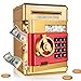 Electronic Piggy Bank for Girls Boys Ages 5-12 Kids ATM Money Safe with Password Lock & Auto Bill Feeder Large Capacity Coin Bank Toy for Saving Money Birthday for 6-10 Year Old Kids