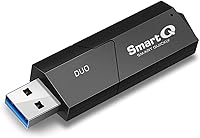 Vista 1 de SmartQ C307 DUO Lector de tarjetas SD portátil USB 3.0 Adaptador de tarjeta de memoria flash Hub para SD, Micro SD, SDXC, SDHC, MMC, Micro SDXC