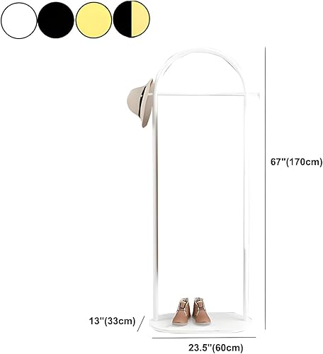 Miniatura 5 de Hermoso colgador de ropa de pie doble para dormitorio, perchero de metal independiente con base de mármol, 24 pulgadas de largo x 13 pulgadas de