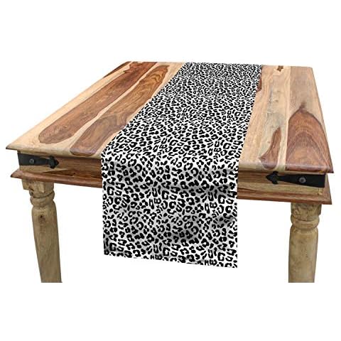 ABAKUHAUS Camino de Mesa Estampado de Leopardo Cover