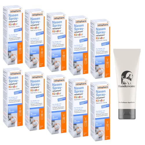 Nasenspray Kinder Ratiopharm Spar-Set 10x 10ml inkl. einer hochwertigen Handcreme der Rathaus Apotheke