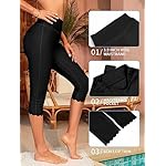 ATTRACO Swim Pants for Women High Waisted Swim Capris Swim Shorts Swimming Leggings - Image 4