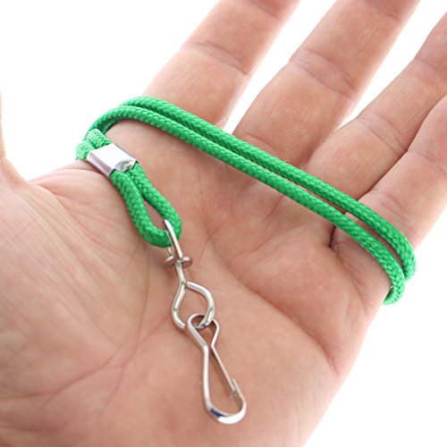 Bulk 100 Pack - Premium Round Id Badge Neck Lanyards For Card Holders And Name Tags - 36 In Non-Breakaway Heavy Duty Cord & Secure Metal Swivel J Hook Clip By Specialist Id (Green) #TOP1