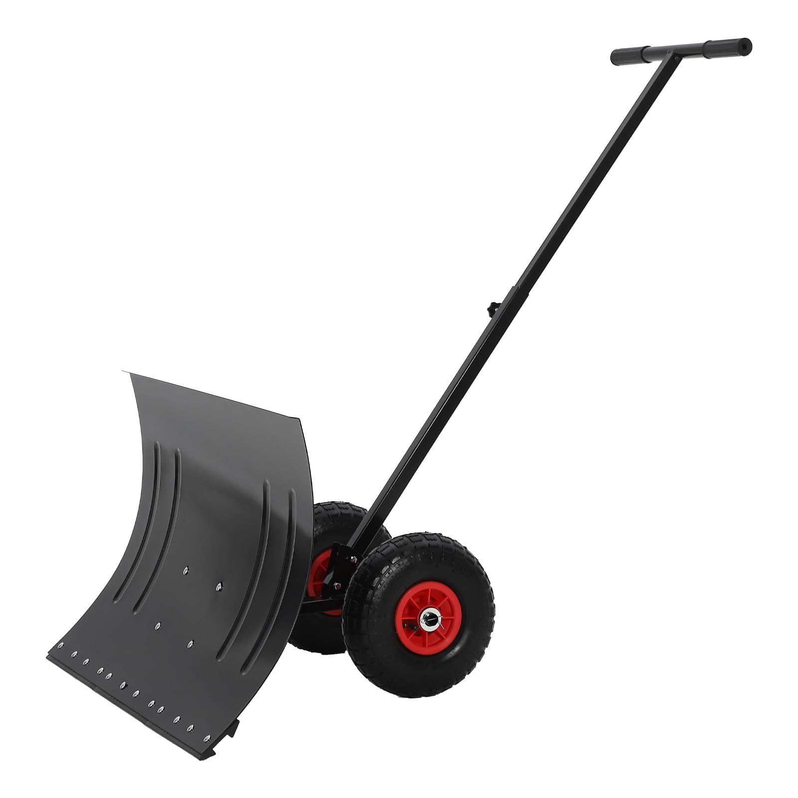 Garvee Pelle à Neige sur Roues Robuste 29" – Lame Acier Inclinée – Poignée Ergonomique Réglable 5 Niveaux – Déneigement Efficace pour Allée, Trottoir, Entrée – Outil Professionnel Hiver
