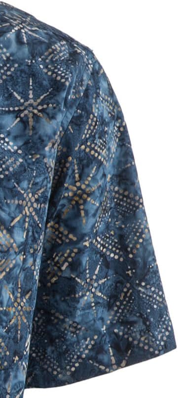 Johari West Venetian Stars Tropical Hawaiian Batik Shirt - Image 4