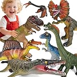 Gzsbaby Dinosaur Toys for Kids 3-5 – 7 PCS Realistic Large Dinosaur Figures Soft Jumbo Dino Toy for Boys & Girls 5-7 Years Old – Toddler Boy, Animal Dino Toys
