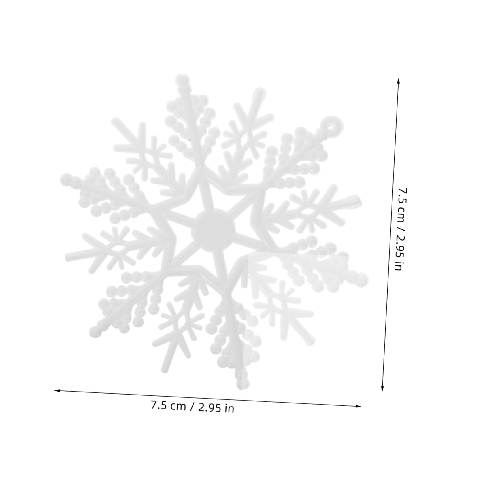 CIYODO 12 Petal Plastic Snowflake Decorations White Snow Flakes Ornaments Snowflake Decorations for Tree Indoor Winter Dec