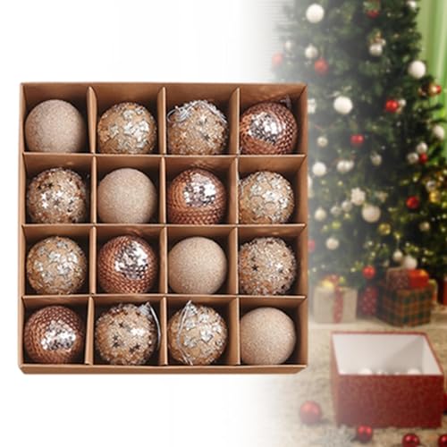 Boules en mousse champagne pour décorer un arbre sans risque de casse - 6