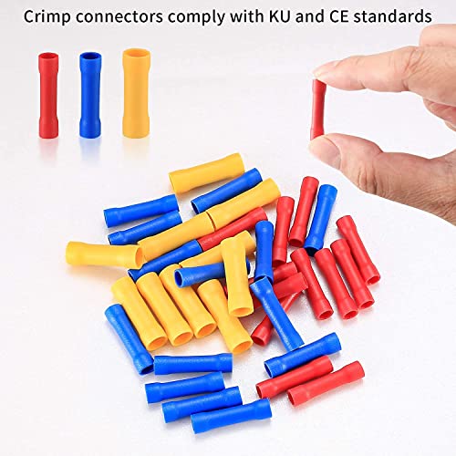 Qoosikicc 100001 150 Pcs Electrical Butt Connectors Kit, Butt Splice Crimp Wire Connectors thumb #3