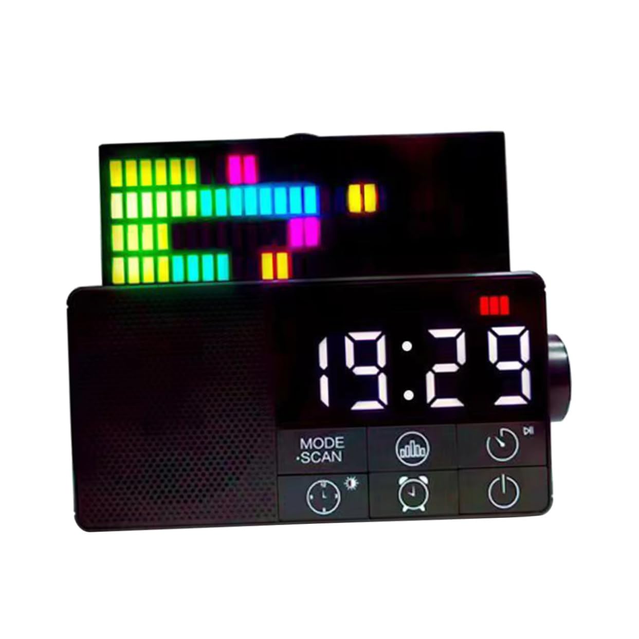 SHINEOFI Reloj Despertador Digital con Altavoz Retro Altavoz Inalámbrico con Radio FM Decoración para Dormitorio y Sala de Función de Alarma y Modo de Repetición