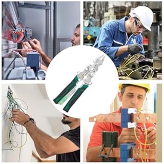 Spelafili 8 In 1 Con Rilevatore Di Tensione | Pinze Multifunzione Per Taglio E Presa,Attrezzo Elettricista Con Rilevatore Tensione Per Progetti Elettrici E Scolastici