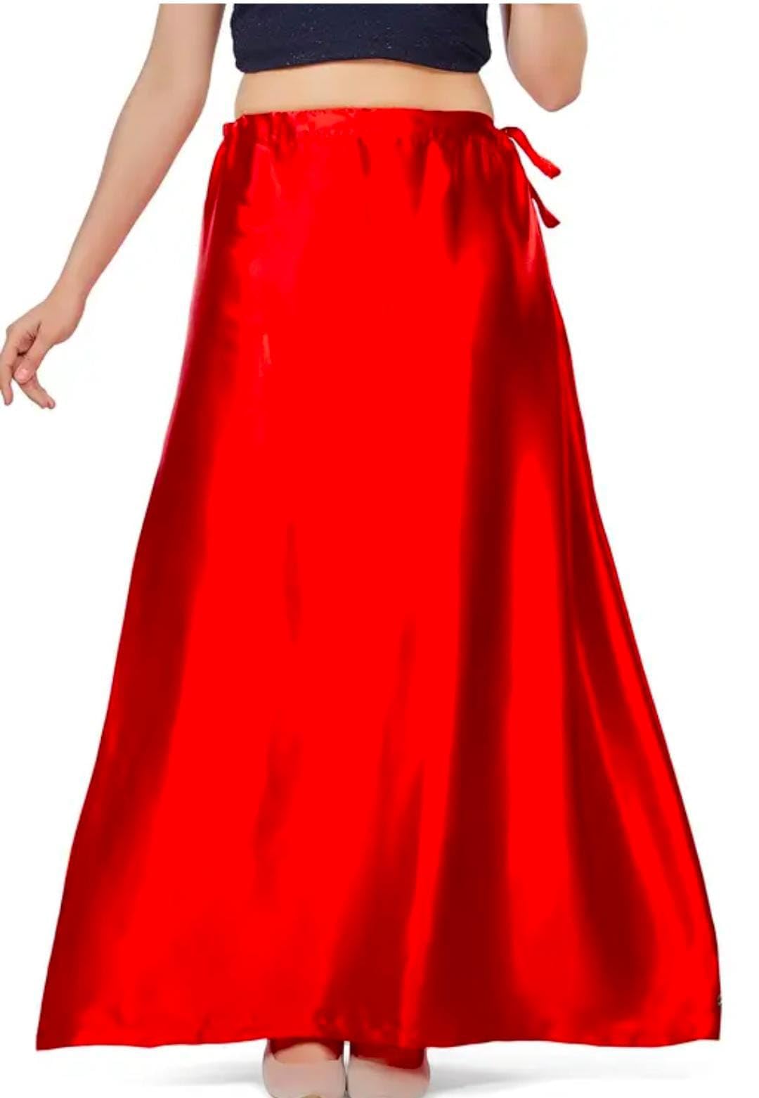 Petticoat for Women, Satin Petticoat Underskirt,Saree Petticoat-image-10