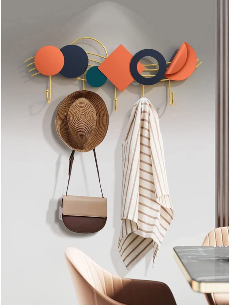 Ganci da parete in metallo per cappotti Appendiabiti decorativi da parete Versatile Gancio di stoccaggio per abbigliamento Asciugamani Zaini Elegante appendiabiti salvaspazio nizer