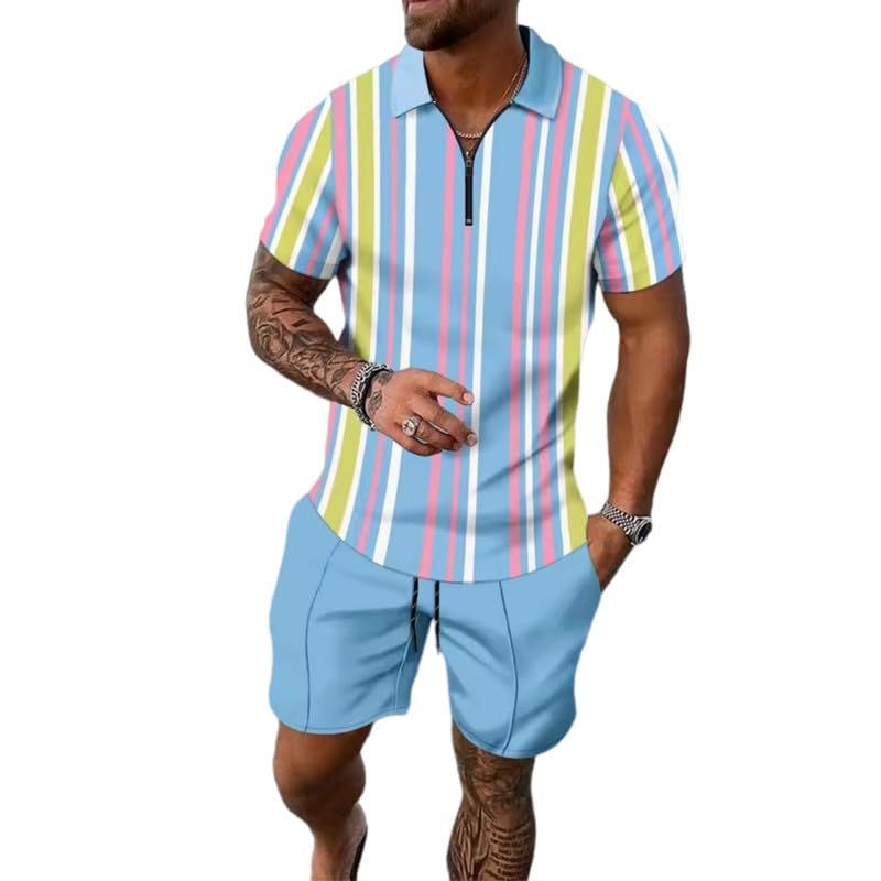 Survêtement d'été homme polo manches courtes et short