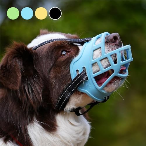 Dog Muzzle，Anti Biting and Stop Chewing，Drinking and Breath Free， Soft