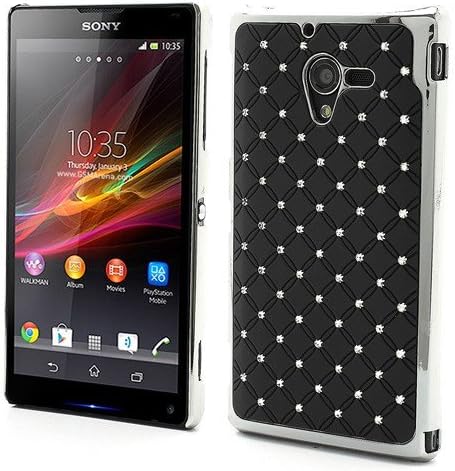 Shiny Starry Sky Rhinestone Electroplated Hard Case for Sony Xperia ZL C6503 C6502 C6506 L35h - Black
