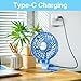 VersionTECH. Portable Handheld Fan, Powerful+Durable+4000mAh+180° Foldable, Mini Table Fans with USB Rechargeable Battery Operated Cooling Accessories for Personal Use, Travel, Office Blue
