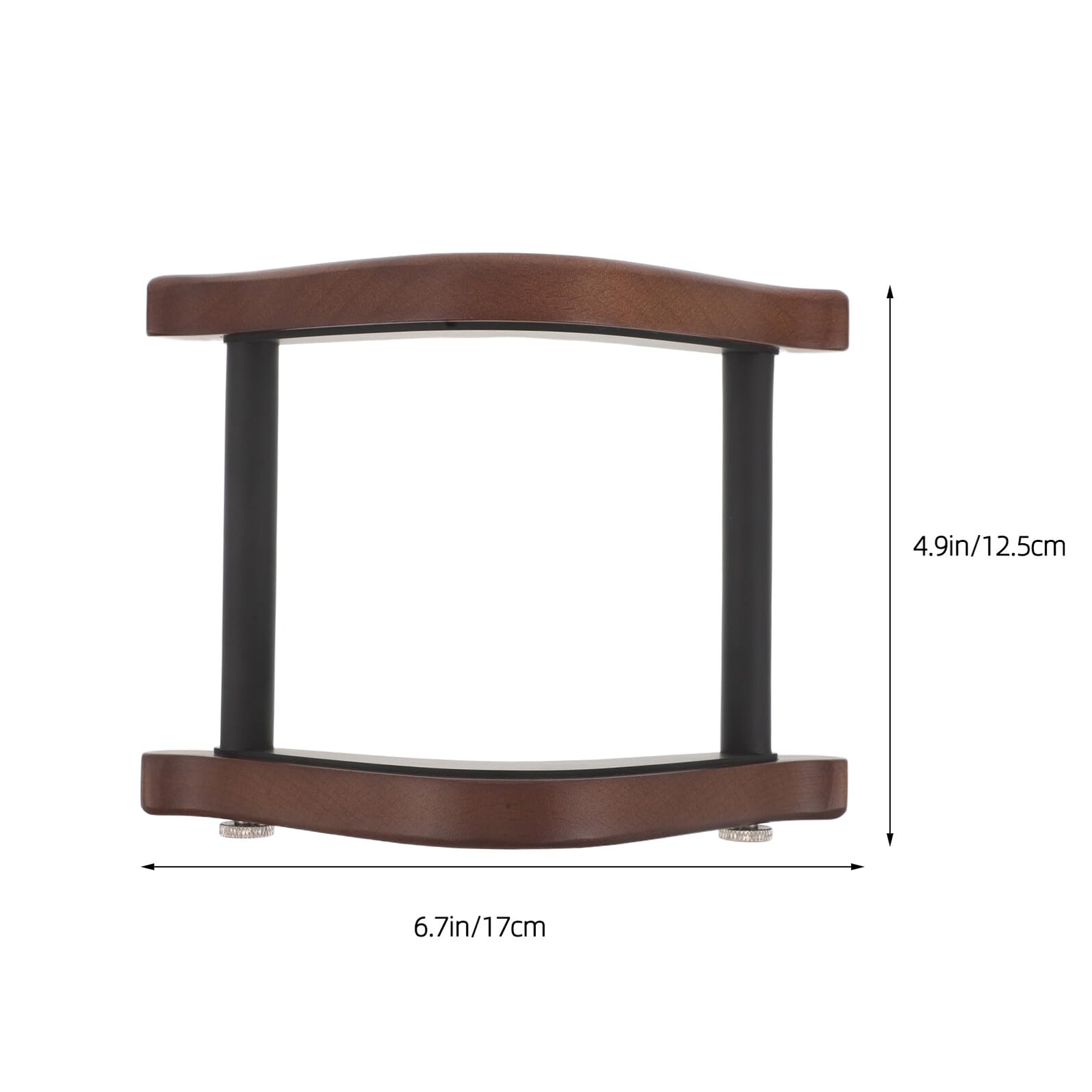 Healeved Supporto per Chitarra da Terra in Legno Marrone, Design a Forma, Stabile e Antiscivolo, Portatile e Facile da Riporre per Chitarra Acustica Durante Sessioni Musicali