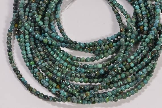 Perles de turquoise 2,8mm en pierre naturelle pour fabrication de bijoux DIY