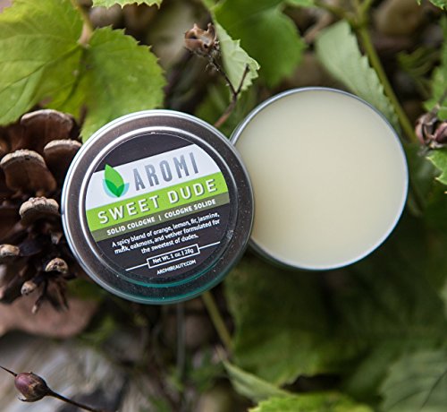 Aromi Solid Cologne | Best Spicy, Citrus Scent, Men's Fragrance, Affordable Cologne, Vegan, Cruelty-Free, Travel, Portable | 1 Oz, (Sweet Dude) #TOP6